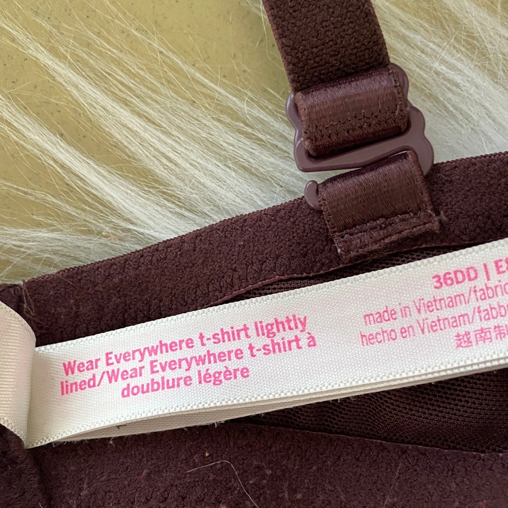 Pink Victoria secrets everywhere T-shirt bra size 36DD color brown - Picture 5 of 7
